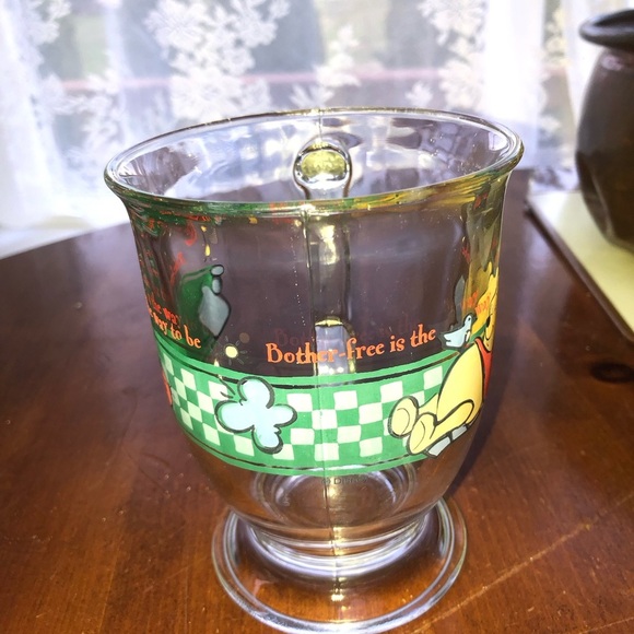 Vintage 90s Disney Winnie the Pooh glass cup- bother free is the way to be. - Picture 2 of 11
